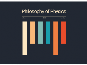 Philosophy of Physics Volume 1, Number 1 2022 written over colored bars
